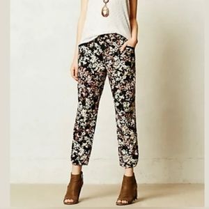 Cartonnier Anthropologie Nassella Floral Cropped Pants Trousers Womens Size 4